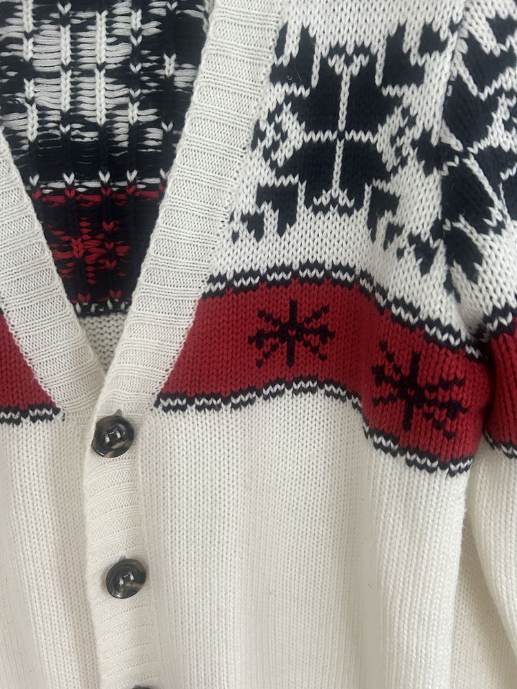 Kardigan męski sweter zimowy świąteczny Ultramagnetic jak H&M Zara
