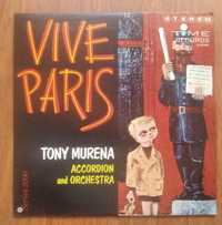 Tony Murena disco de vinil "Vive Paris".