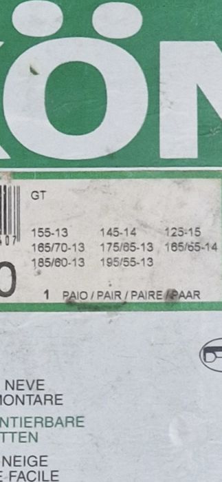 Łańcuchy śnieżne 13 14 cali 13" 14" KOMPLET 2szt