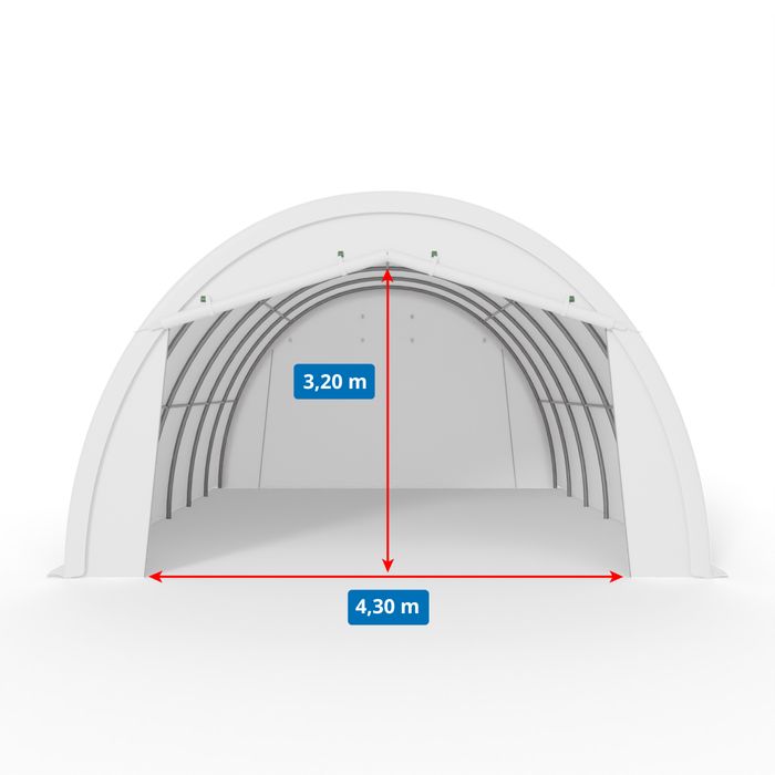 Hala namiotowa łukowa 6,1x18,3m Całoroczna ochrona | Gruba Plandeka!