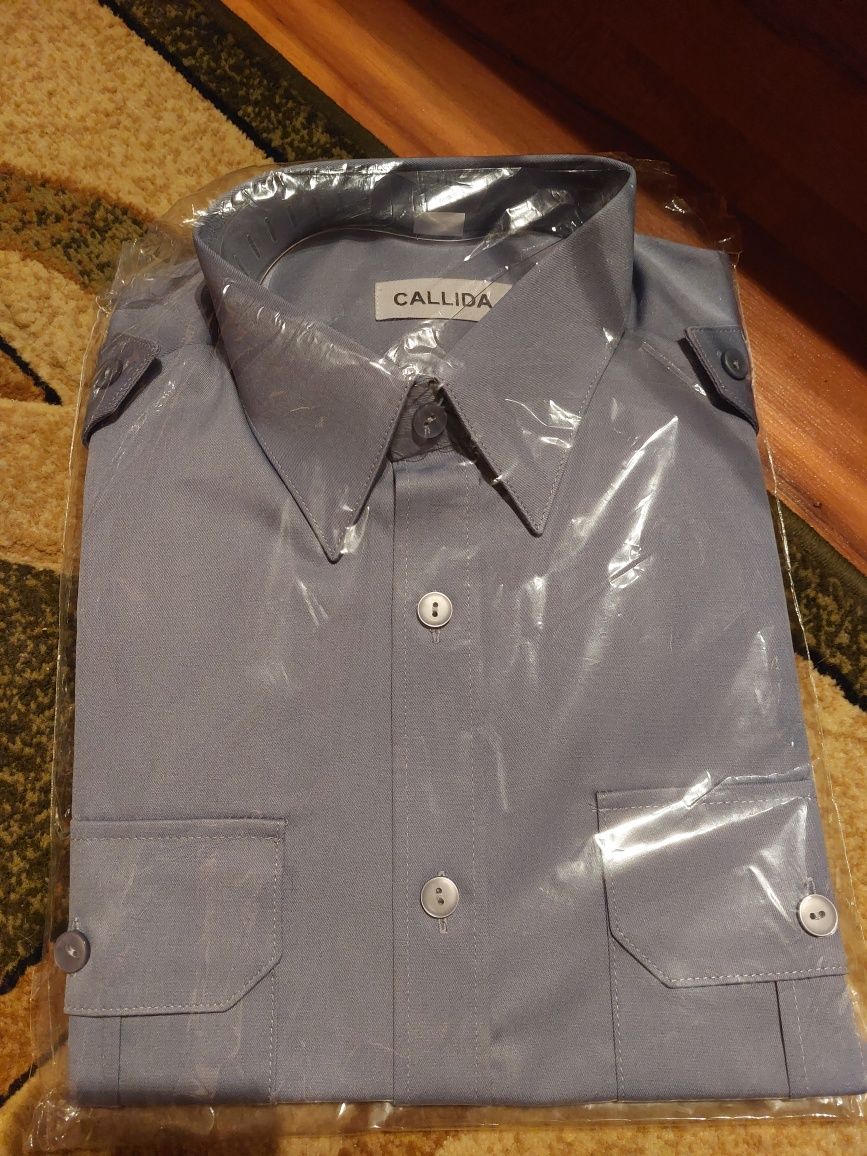 Koszulo-bluza oficerska z krótkimi rękawami kolor stalowy 301/mon.