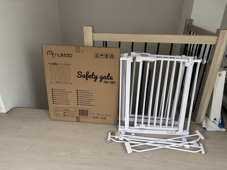Bramki zabezpieczajace Nukido kolor bialy 4 sztuki