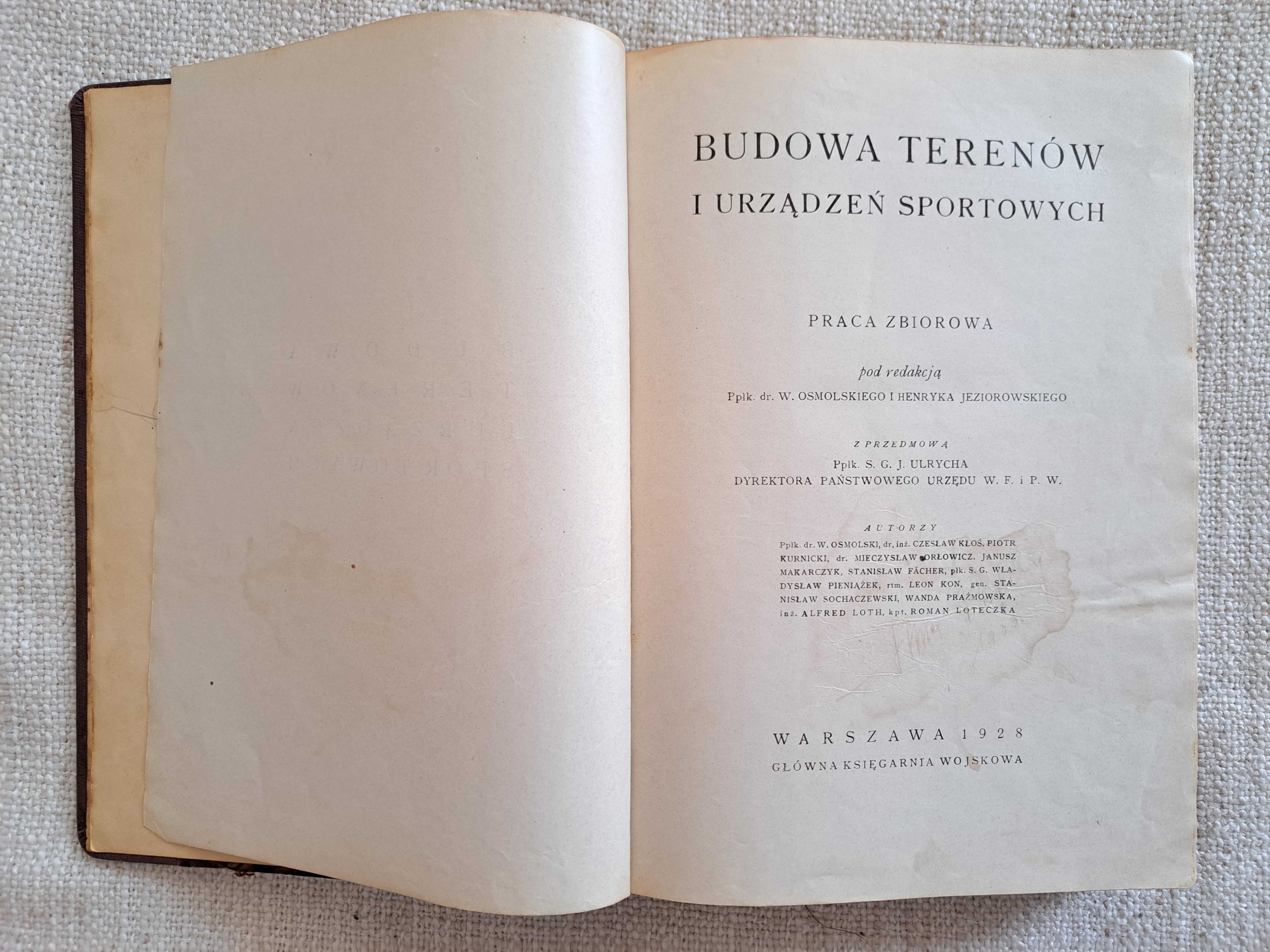 1928 rok. Budowa terenów i urządzeń sportowych