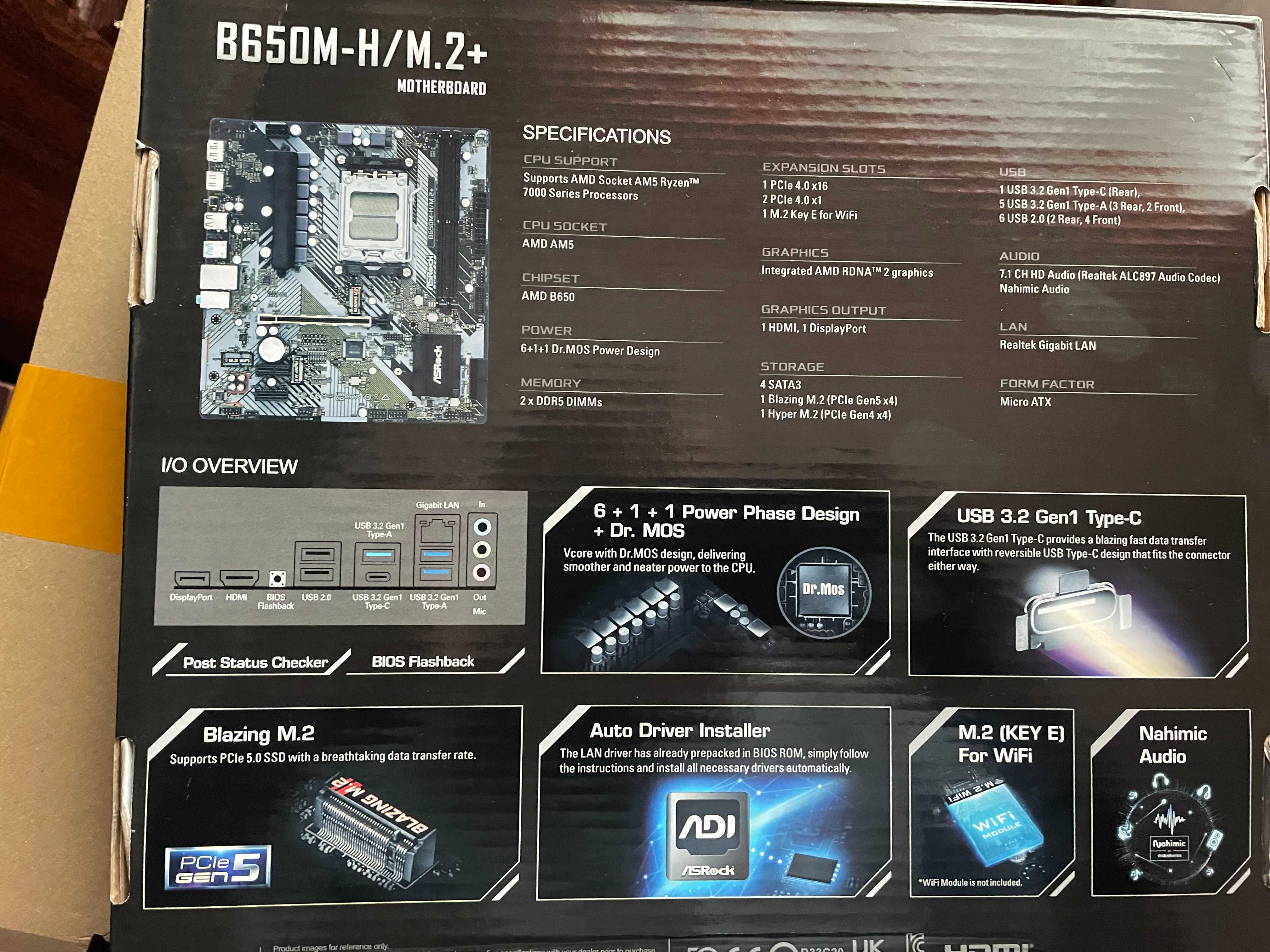 Комплект Ryzen 7500F + B650M + DDR5 6000MHz 32GB