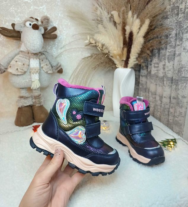 Дитячі зимові черевики Weestep чоботи 22 23 24 25 для дівчинки дутіки