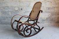 Fotel bujany vintage retro ratanowy gięty