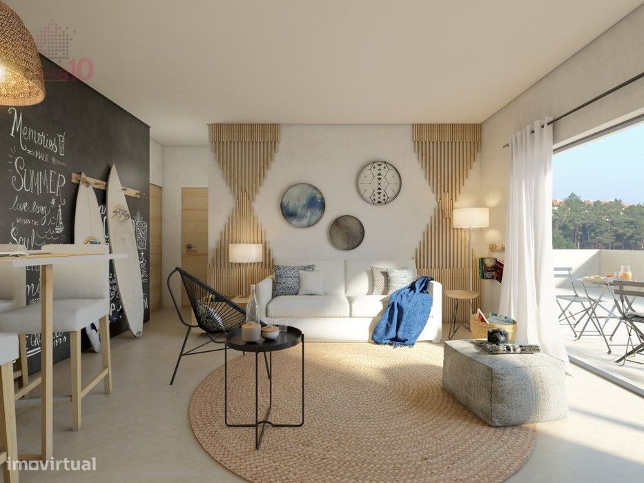 Apartamento T1 para venda em Condomínio Fechado com Piscina, na Nazaré