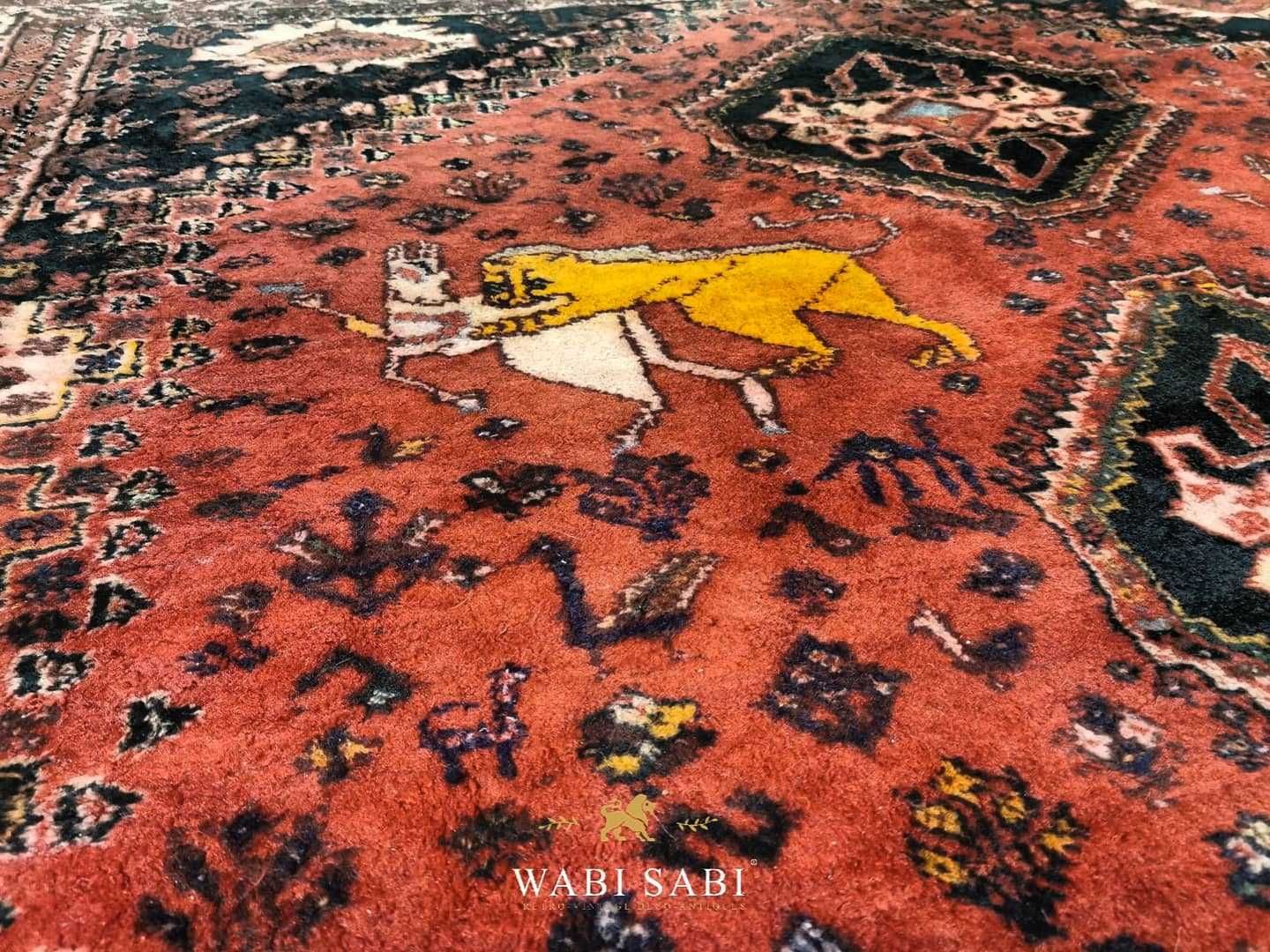 Grande Vintage Carpet ou tapete Persa de Padrão Raro