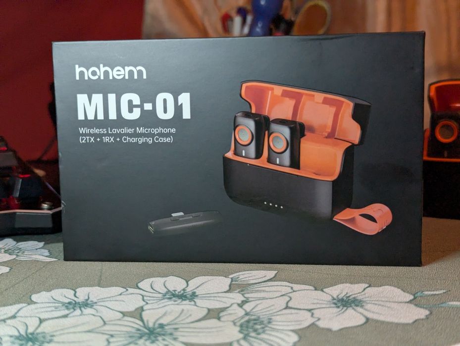 Hohem Mic-01 2tx - Bezprzewodowe mikrofony krawatowe USB C + lightning