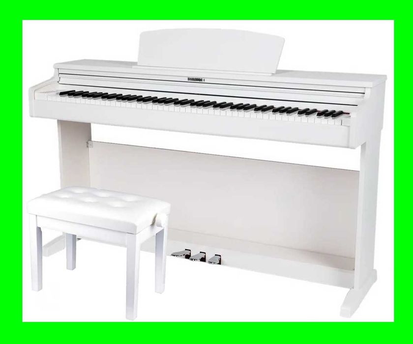 DYNATONE SLP-210 WH Białe Pianino na początek + Ława | ZESTAW