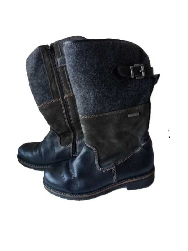 Tamaris Duo-Tex wyższe buty zimowe r 38 wkł.24cm.