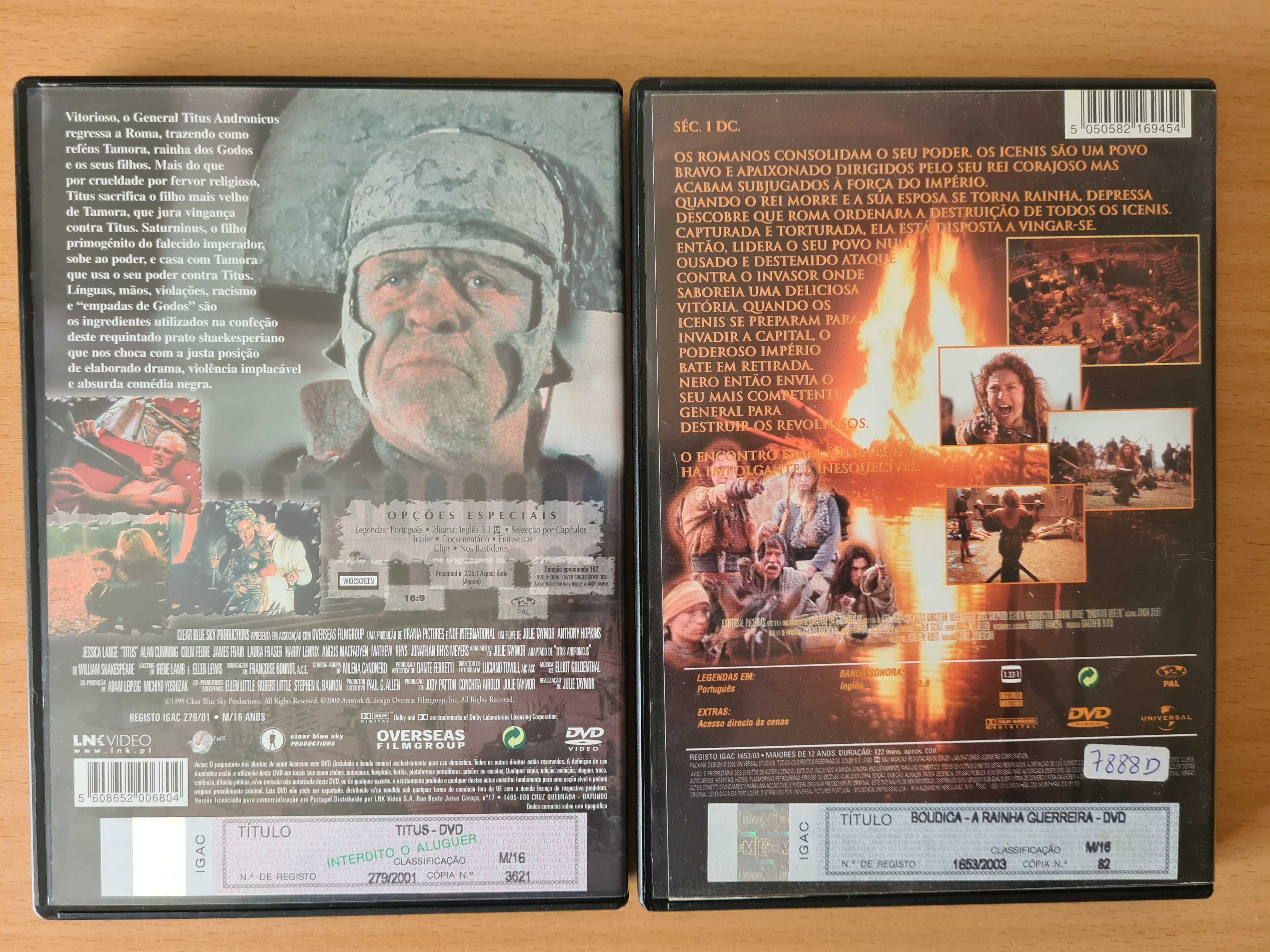 2 filmes em DVD sobre o império romano