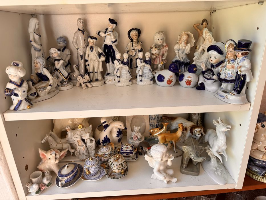 Stare figurki zamienie porzadki po babci antyk vintage kolekcja