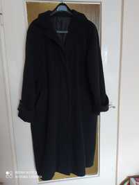 Czarny płaszcz z kaszmirem rozmiar 54