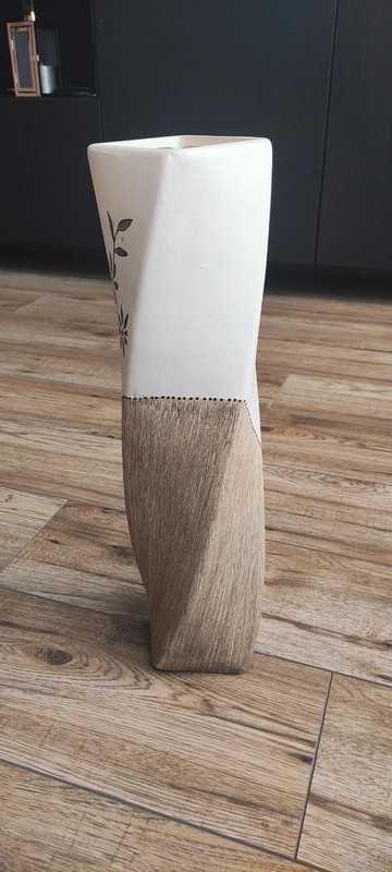 wazon wysoki beżowy 48 cm