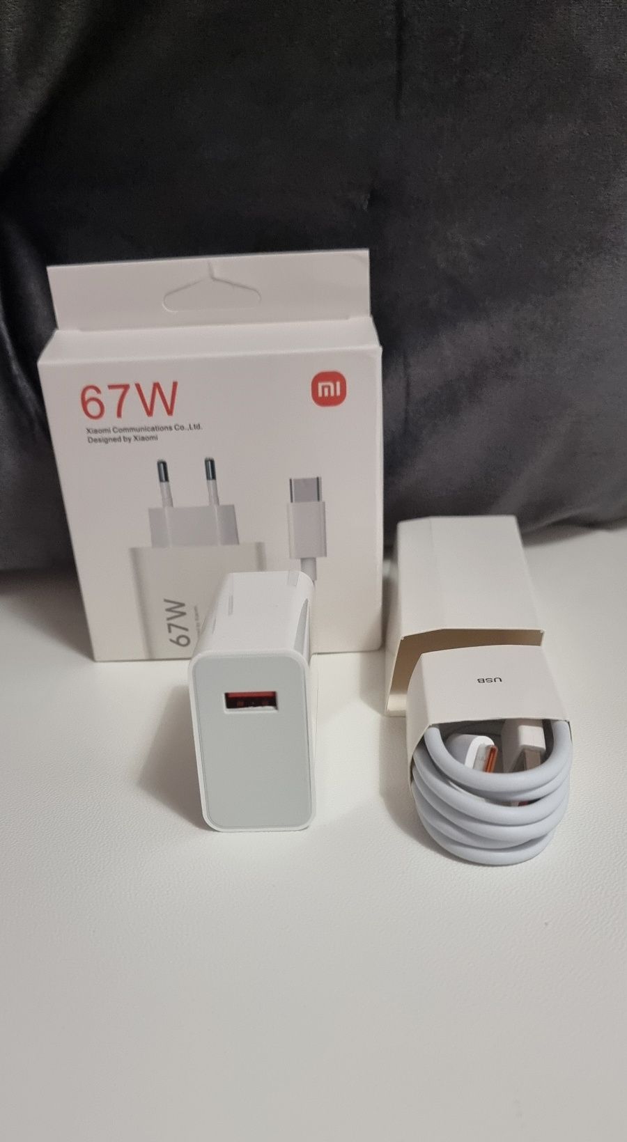 Oryginalna ładowarka Xiaomi 67w  kabel usb-c w zestawie