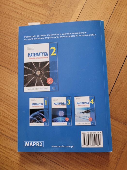 Matematyka 2, zakres rozszerzony, Pazdro