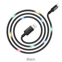 Kabel Hoco U63 Spirit Disco led USB-C  czarny 1.2m