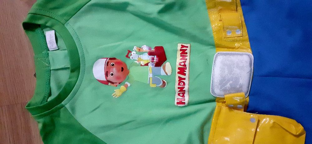 Strój karnawałowy maniek złota rączka Disney  3-4-5 lat