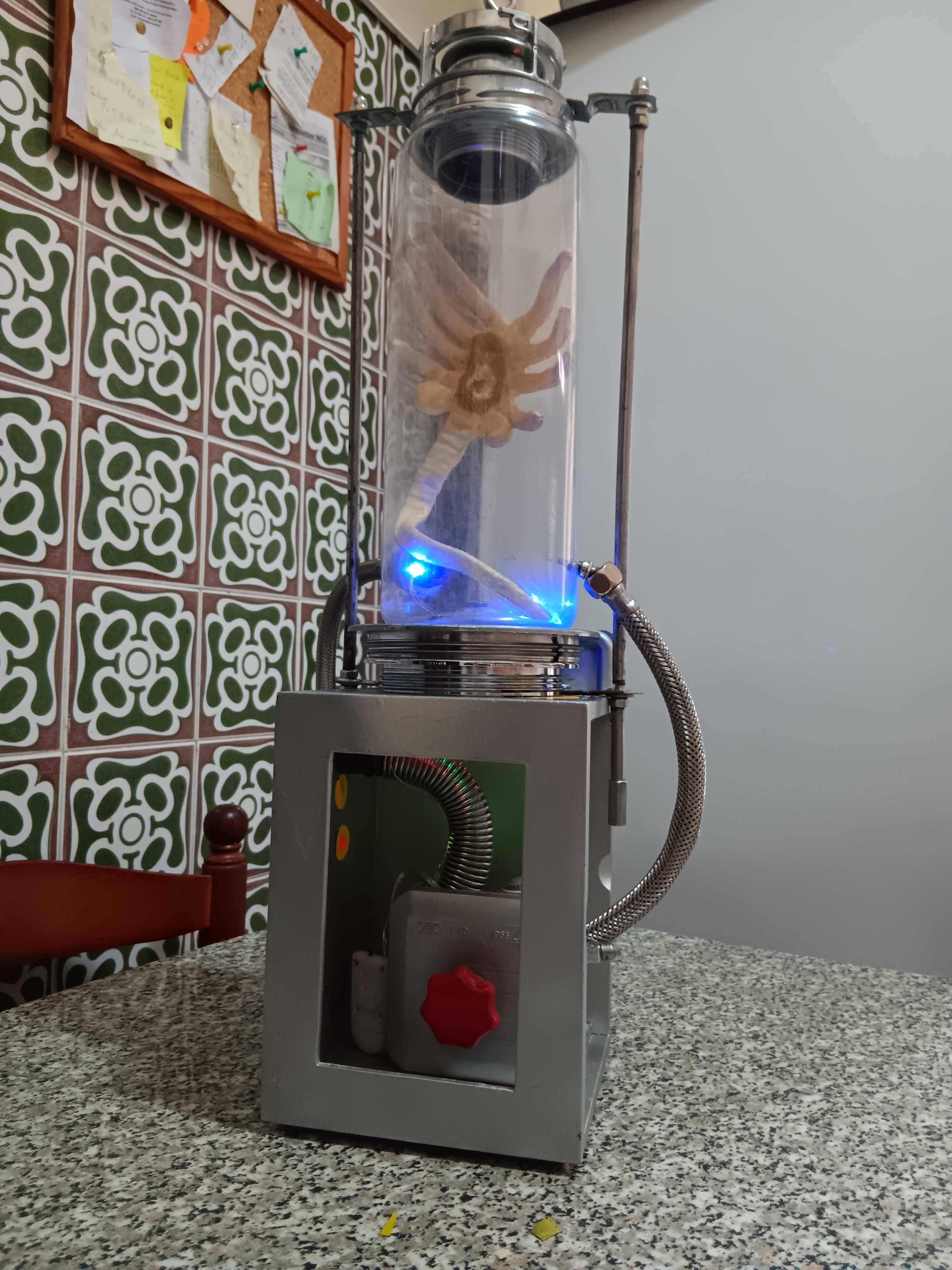 Alien Facehugger num invólucro de preservação