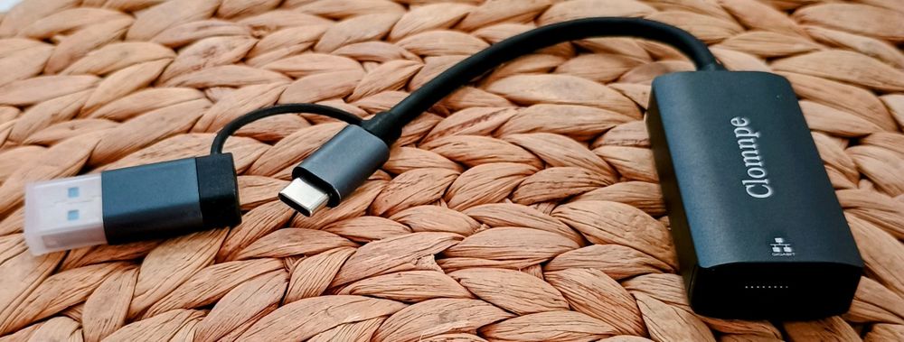 Nowy Adapter Ethernet USB-C / USB-A 2w1 | Przejściówka LAN RJ45 1000 M