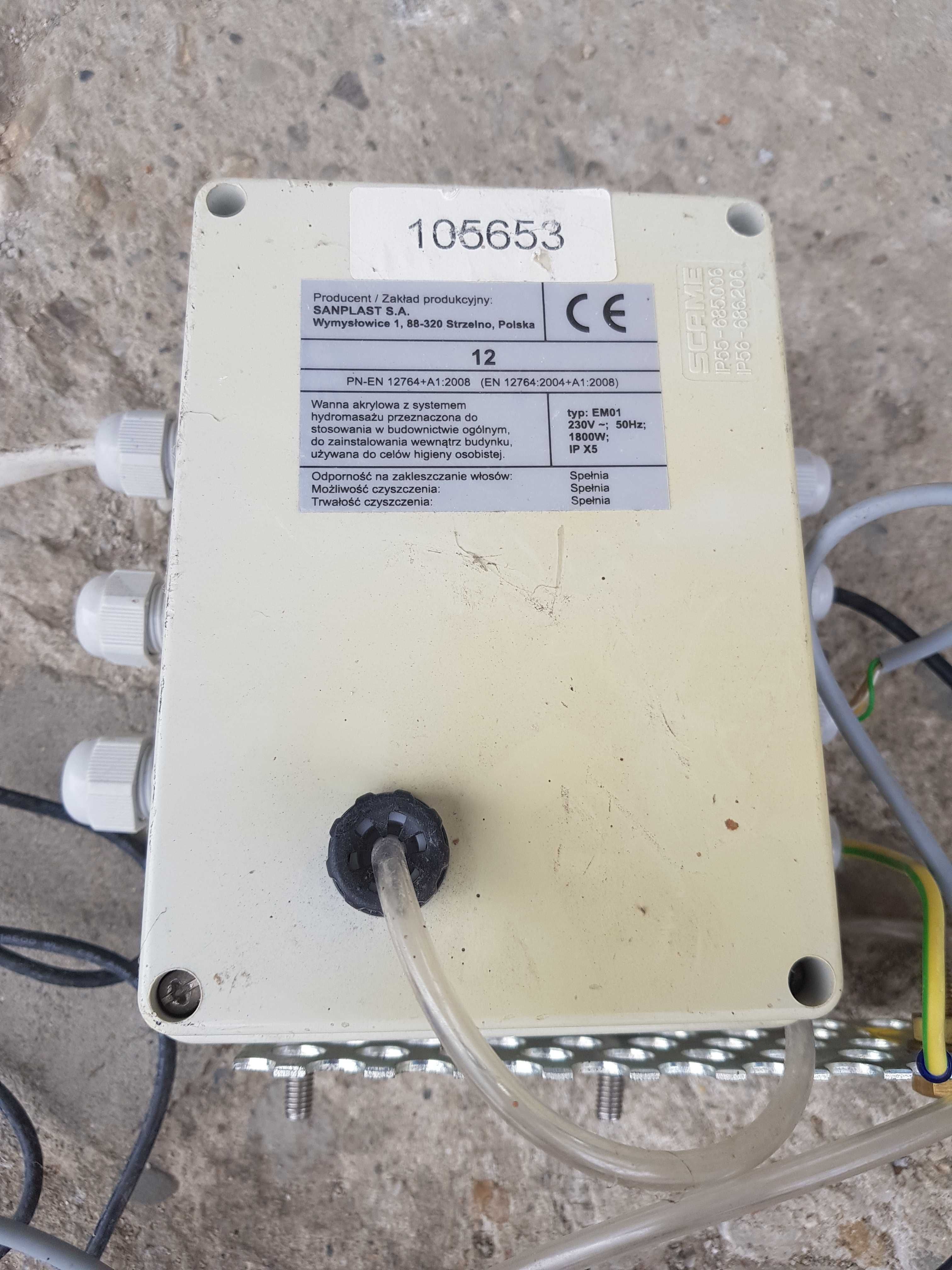 Pompa hydromasaż, jacuzzi, wanna, sanplast wirpool bath pump wm100