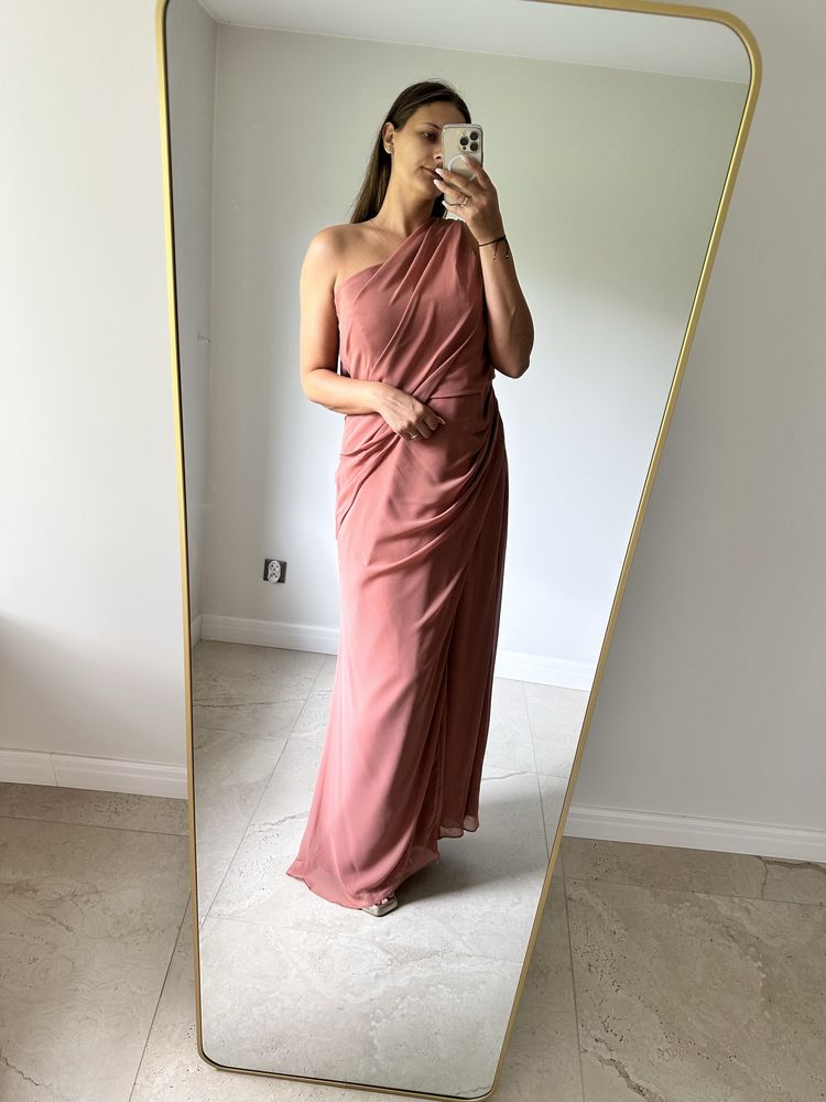 Sukienka na jedno ramię ASOS rozmiar 46 wesele ślub