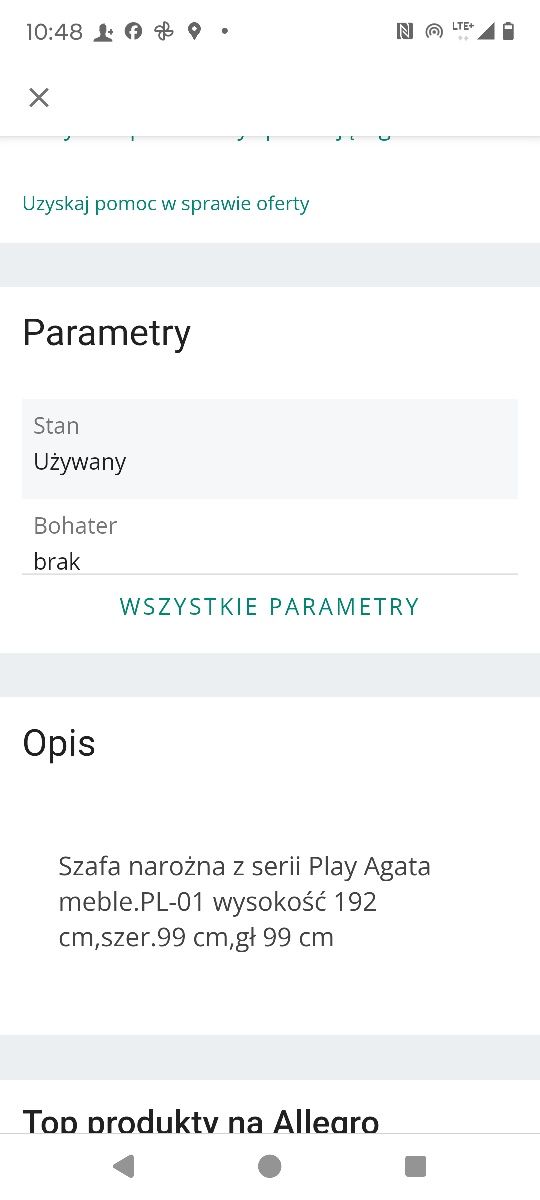Szafa plus regal i półka