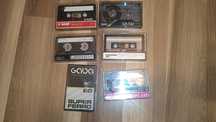 8 kaset magnetofonowych 60 minut(BASF,Scotch,Memorex,Emtec,GABA)