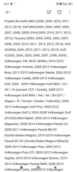 VWX6S eonon  Android Volkswagen, SEAT i Skoda
9-calowy samochodowy sys