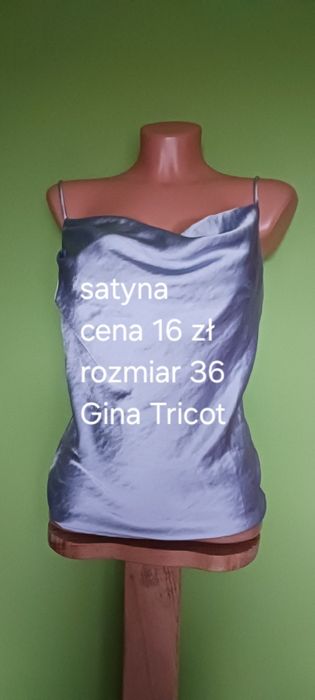Jasnoniebieski satynowy topik Gina Tricot rozm.36