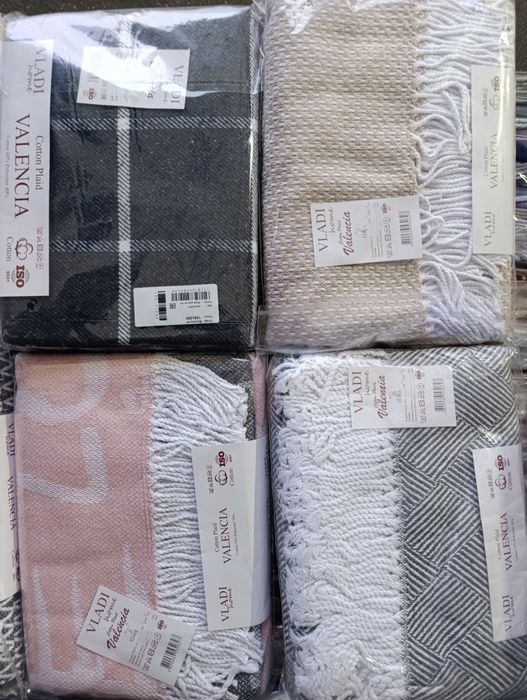 Бавовняні пледи Valencia. Vladi. 140x200. 350 гр/м.кв щільність.