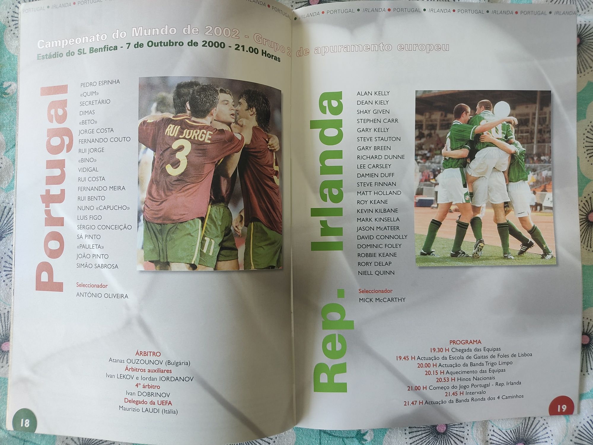 Programa oficial Portugal Irlanda 2000