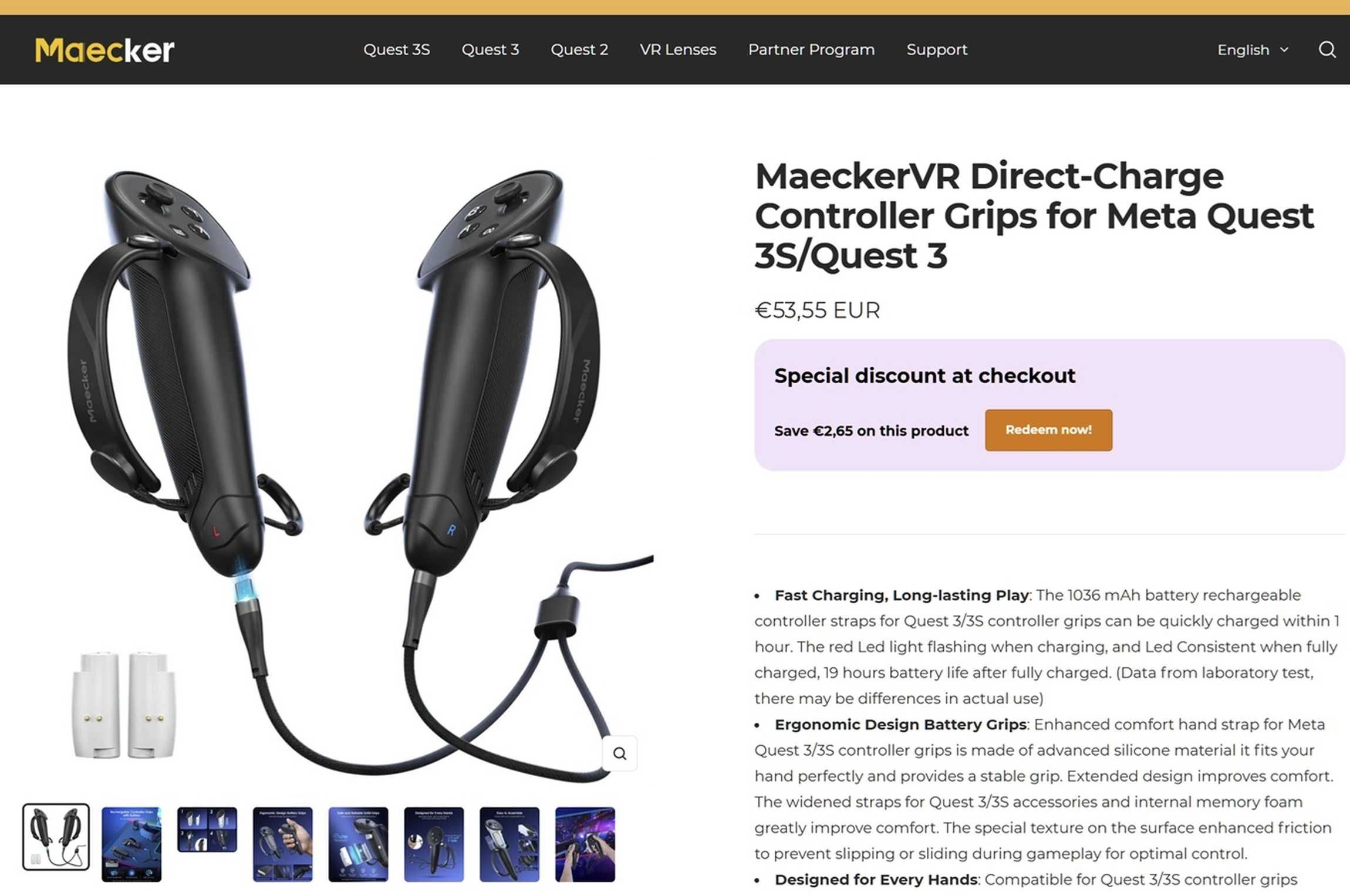 Meta Quest 3 (3S) чохли контролерів Battery Controllers Grips Oculus