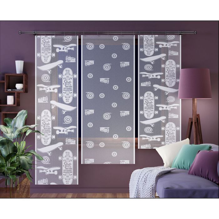 Firanka żakardowa dziecięca Panel LEWIS 100 cm