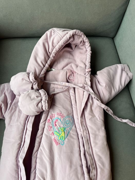 Wiosenny Kombinezon Niemowlęcy Polarowy, Rozmiar 62 cm (0-3 miesiące)