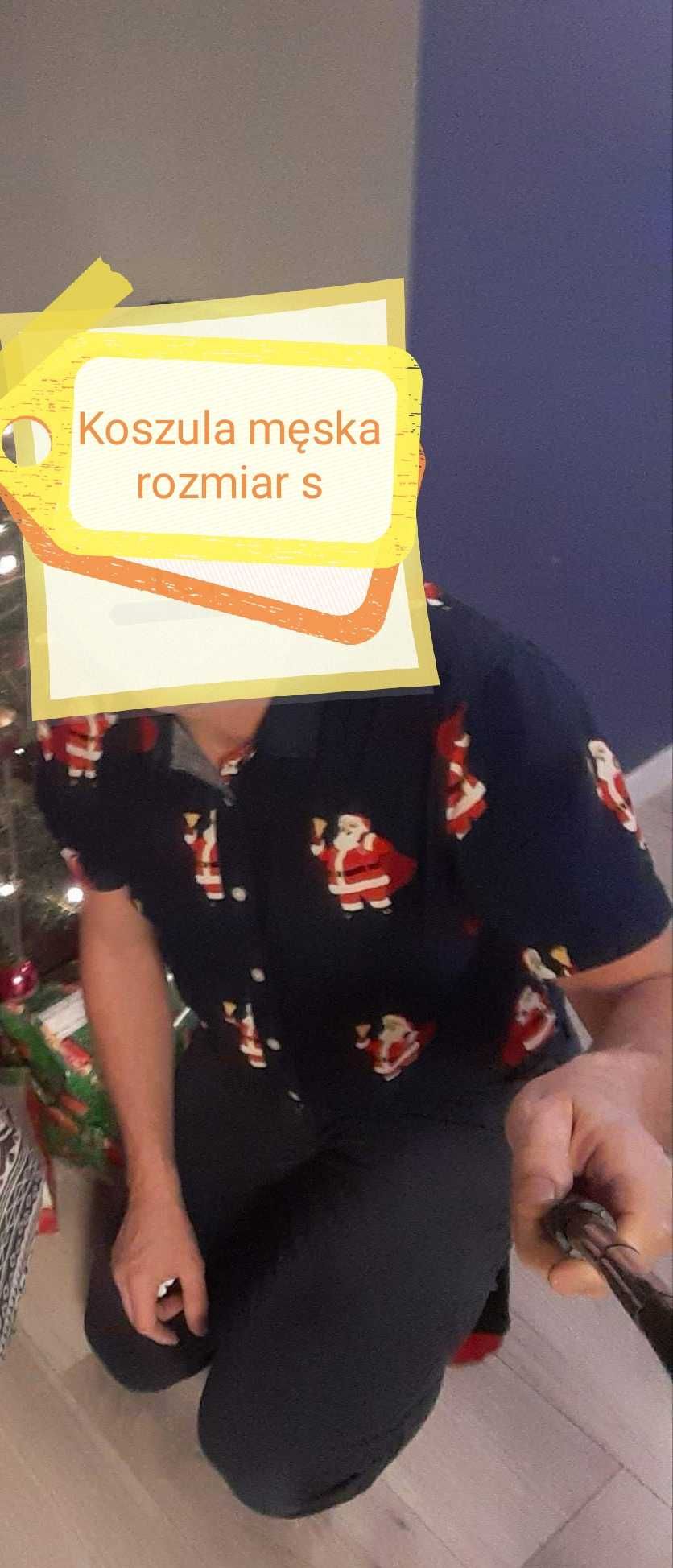 Koszula męska świąteczna w gwiazdora rozmiar s