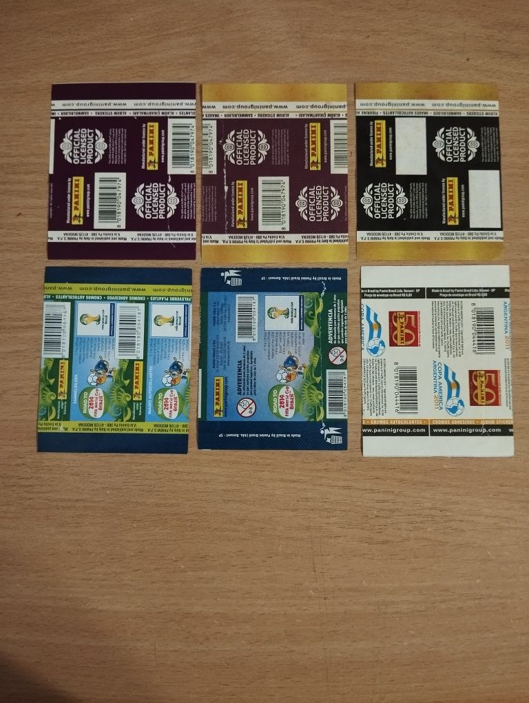 Порожні пакетики Чемпіонат Світу та Європи від Panini