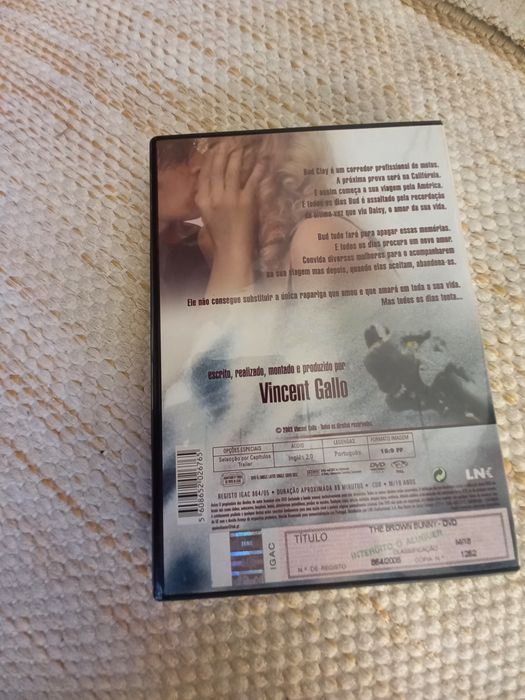 Dvd original filme The Brown Bunny de Vincet Gallo