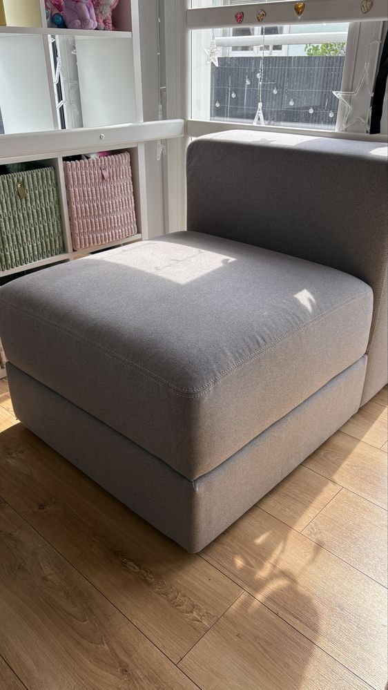 Sofa modułowa ze schowkiem Jattebo 2 szt Ikea szara jak nowa!