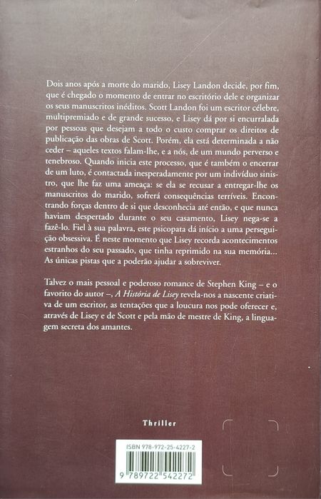 A História de Lisey de Stephen king