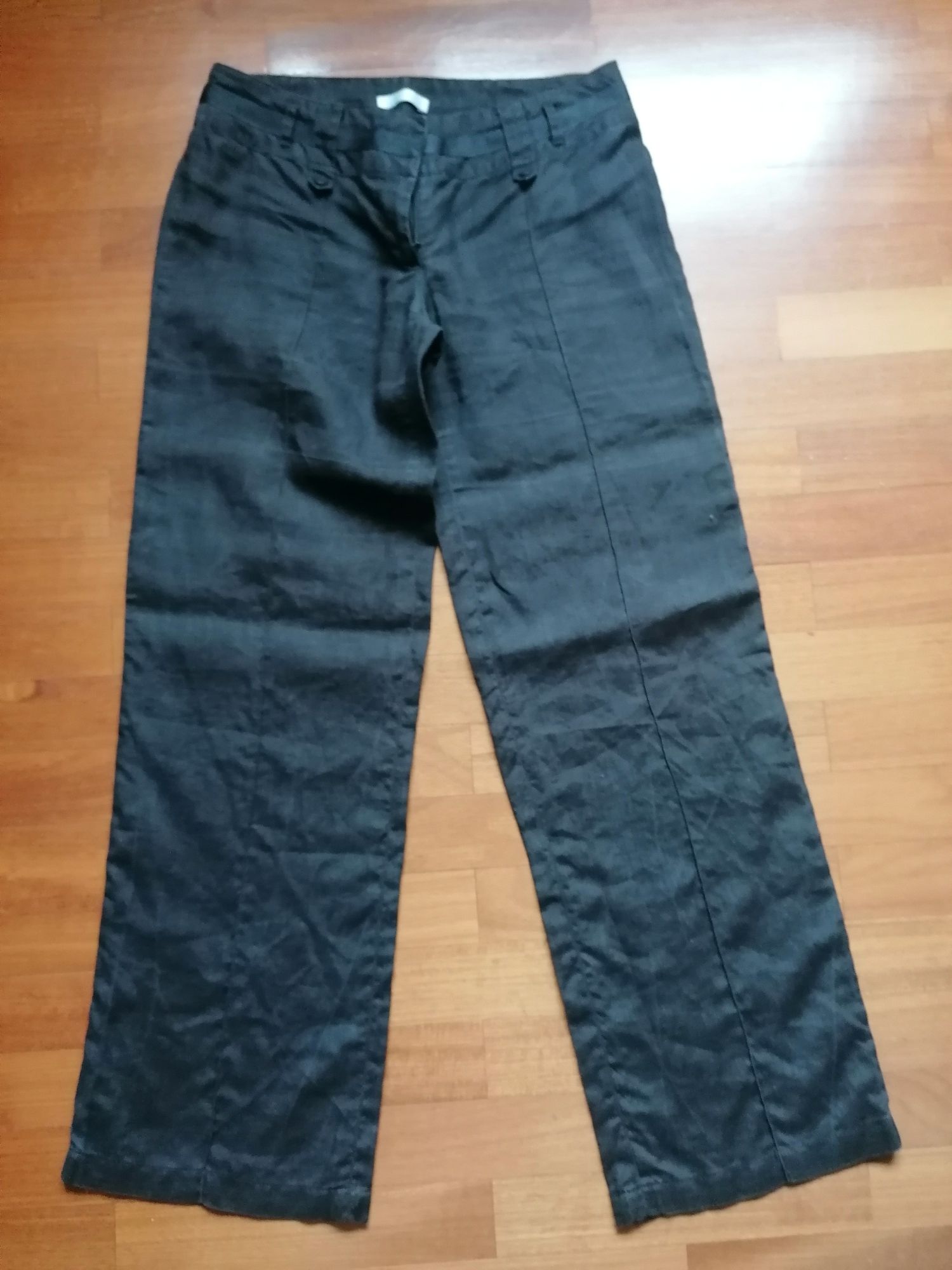 Calça linho castanha