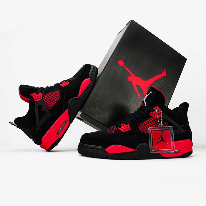 Мужские кроссовки Nike Air Jordan 4 Сrimson "Red Thunder" 41-45