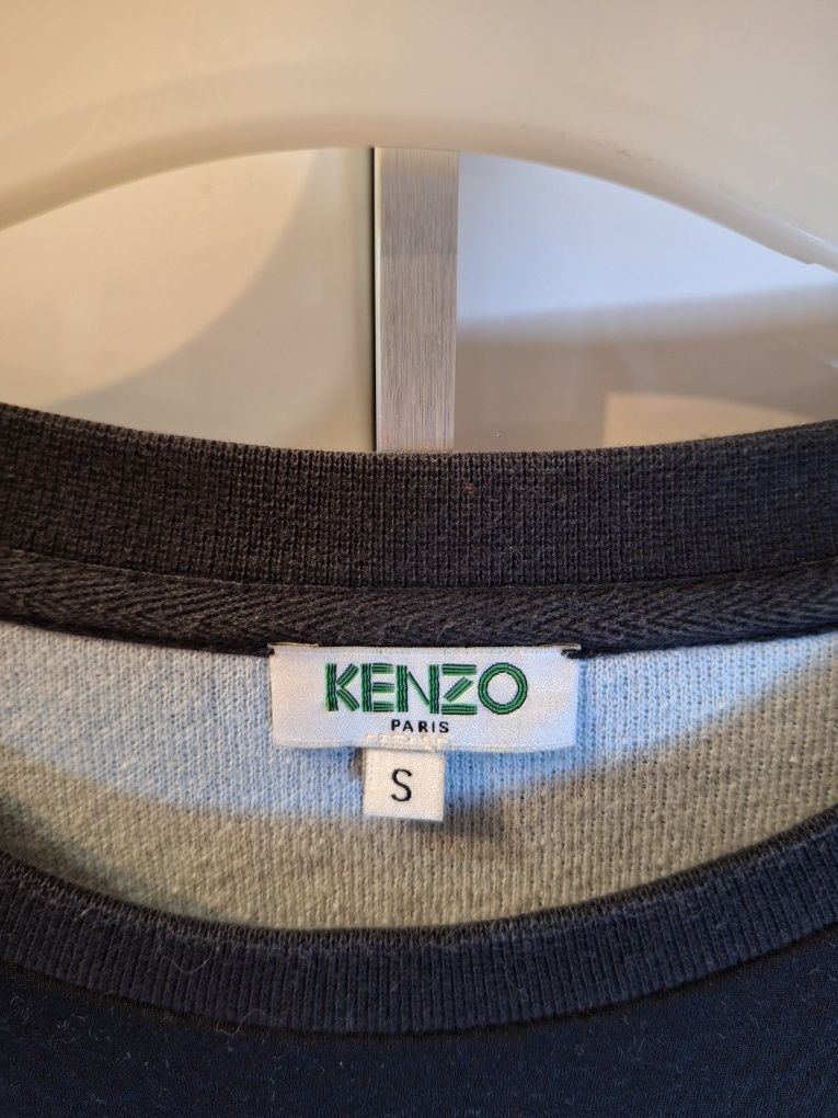 Czarna Bluza Kenzo Paris vintage crewneck Big logo premium