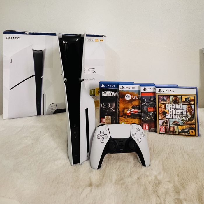 PS5 Slim Disc Edition 1TB + 7 jogos