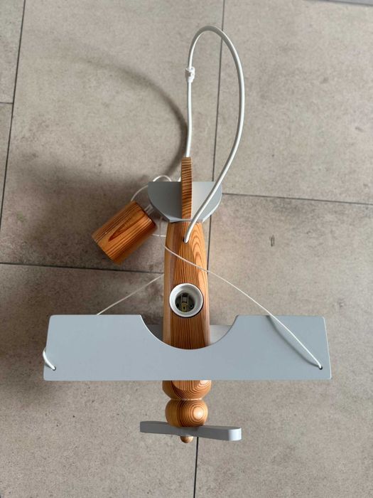 Lampa do pokoju dziecka hellux samolot drewniany e27
