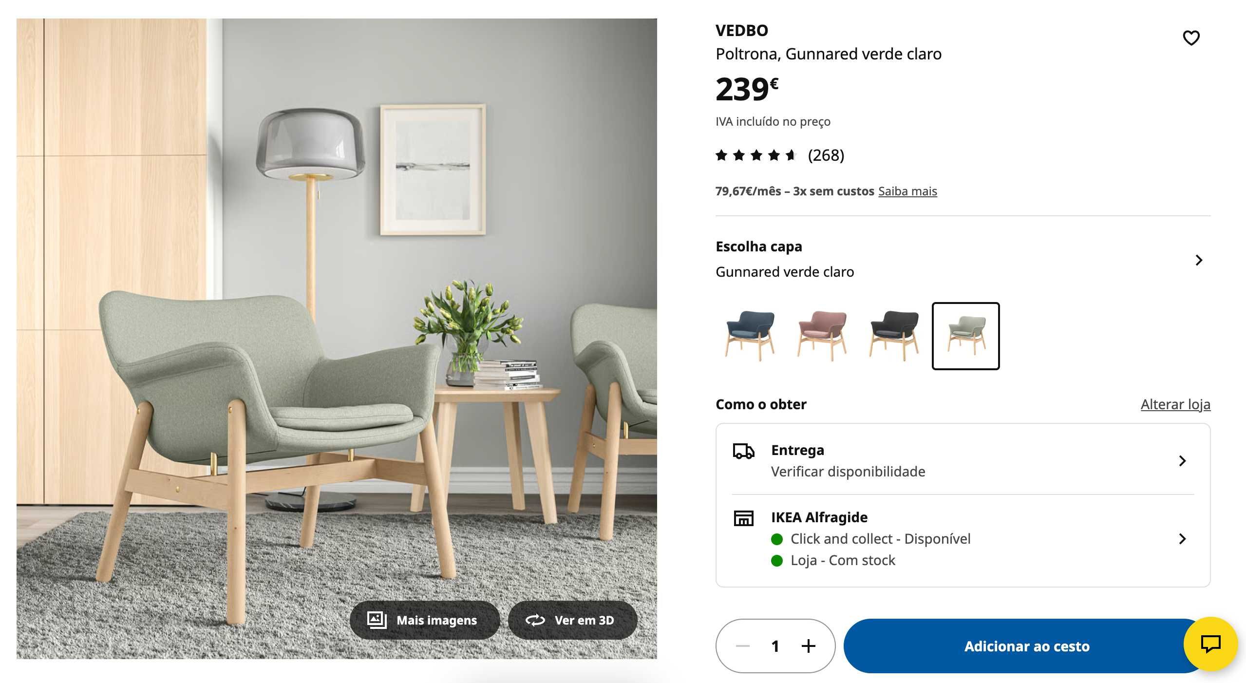 Cadeirão VEDBO Verde - IKEA