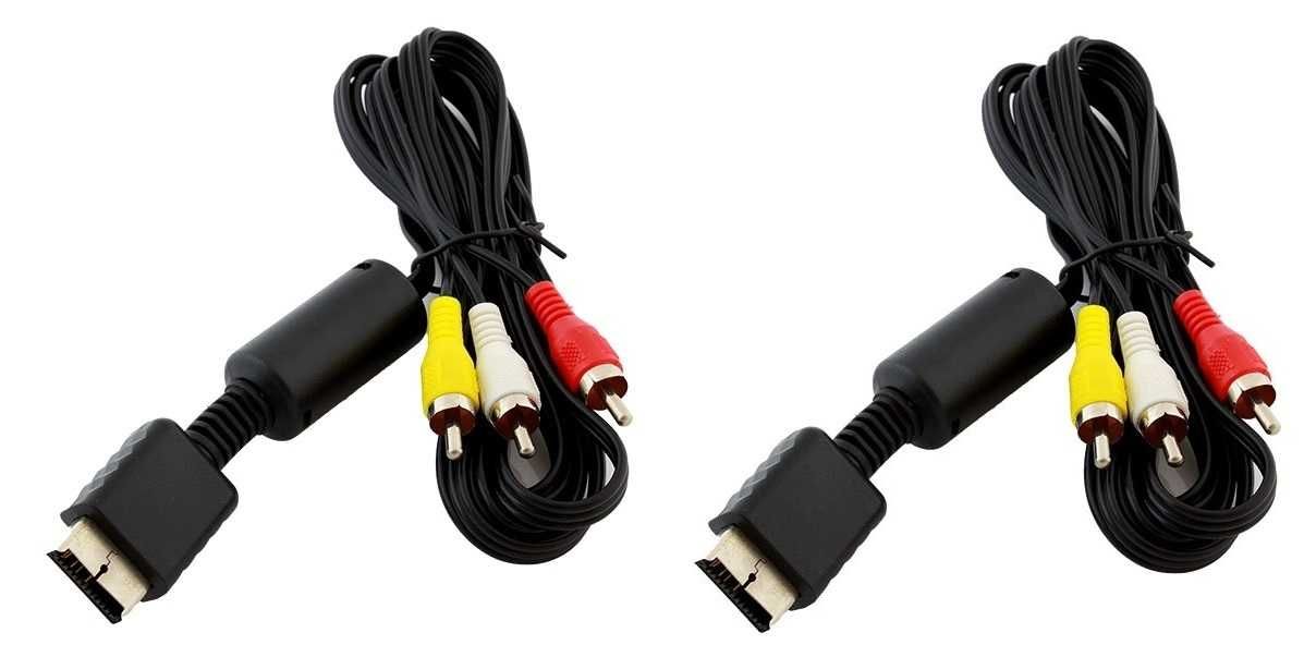 2 x Kabel AV 3x chinch do konsoli PS3 PS2 PSX ** Video-Play