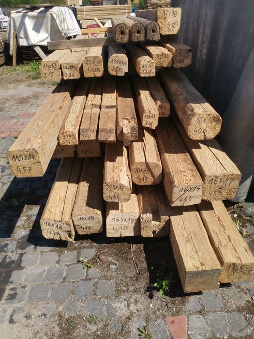 Deski belki dekoracyjne na ścianę meble stare drewno ręcznie ciosane