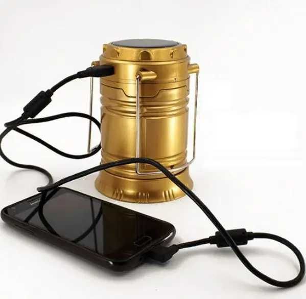 Ліхтар акумуляторний з функцією powerbank із сонячною панеллю